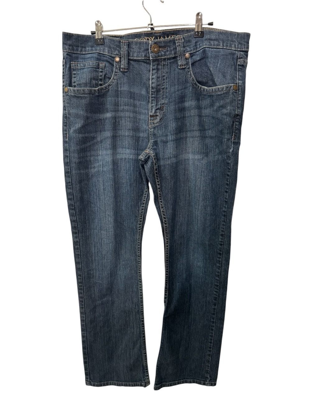 Cody James medium-wash straight-leg denim jeans men’s size 35x30